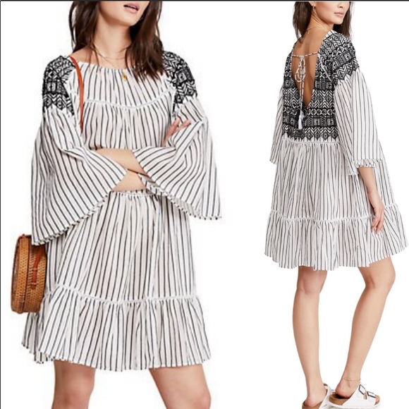 Free People Boho Embroidered Dress - Picture 4 of 12
